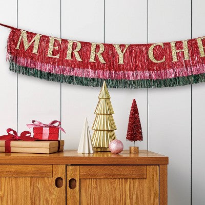  Tinsel Garland With Merry Christmas - Wondershop™