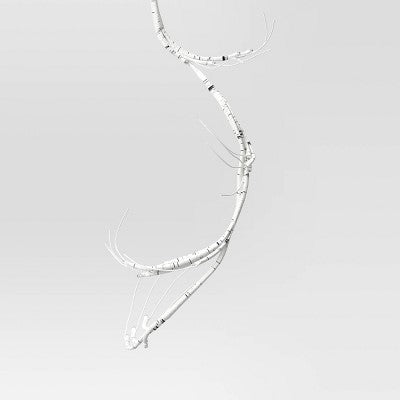  48ct LED Battery Operated Twig Dewdrop Christmas String Lights Warm White Silver Wire - Wondershop™