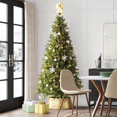  13.25" Pre-lit Angel Christmas Tree Topper Gold/White - Wondershop™