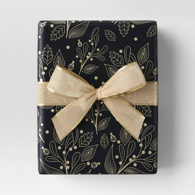  75' Christmas Fabric Ribbon Champagne Sheer - Wondershop™