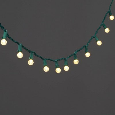  150ct LED Faceted Sphere Christmas String Lights Spool With Green Wire - Wondershop™