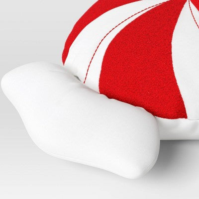  28" Christmas Peppermint Shaped Pillow Red/White - Wondershop™