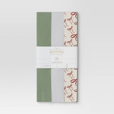  30ct Christmas Tissue Paper Red/White/Green- Wondershop™