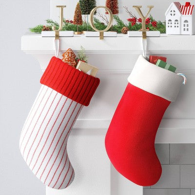  20" Woven Stripes Stocking - Wondershop™