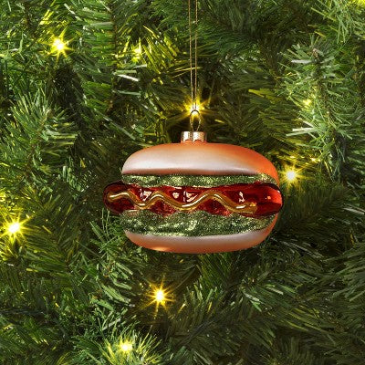  Christmas Glass Hotdog Ornament - Wondershop™