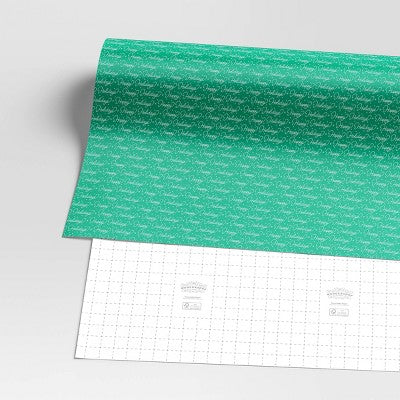  40" 125 Sq Ft Christmas Roll Wrap Happy Holidays On Green - Wondershop™