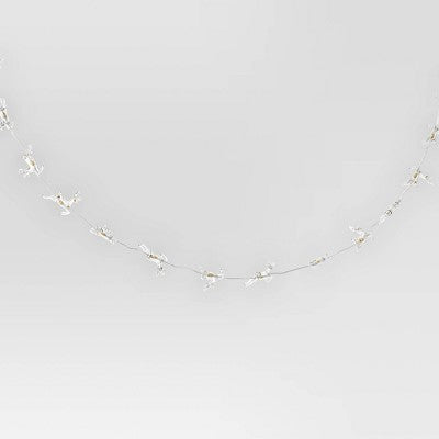  20ct LED Battery Operated Deer Christmas Novelty String Lights Warm White Clear Wire - Wondershop™