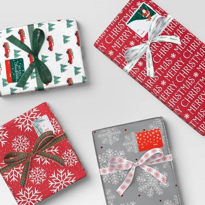  50ct Christmas Endcap Peel And Stick Gift Tags Red/Green/White - Wondershop™