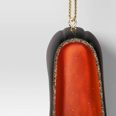  4" Christmas Resin Fancy Loafers Ornament Black - Wondershop™