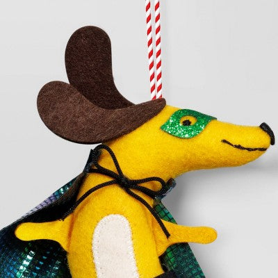  5.25" Christmas Fabric Superhero Ornament Dog - Wondershop™