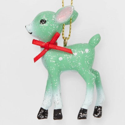  2ct Retro Small Deer Christmas Tree Ornament Set - Wondershop™