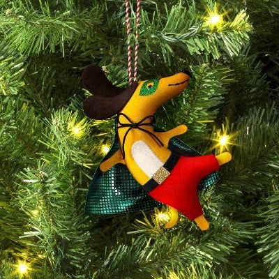  5.25" Christmas Fabric Superhero Ornament Dog - Wondershop™