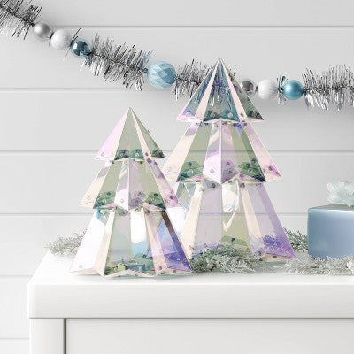  12.8" Christmas Lit Iridescent Tree Decor - Wondershop™