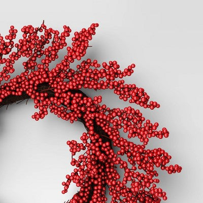  22" Cluster Berry Artificial Christmas Wreath Red - Wondershop™