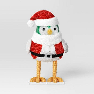  Incandescent Tinsel Santa Bird Christmas Novelty Sculpture Light With Clear Color Light Bulb - Wondershop™