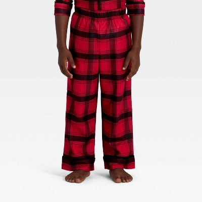  Toddler Plaid Long Sleeve Shirt And Pants Holiday Matching Family Pajama Set - Wondershop™ Red/Black