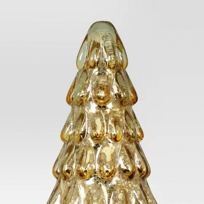  Christmas Mercury Glass Tiered Classic Tree Small Gold - Wondershop™