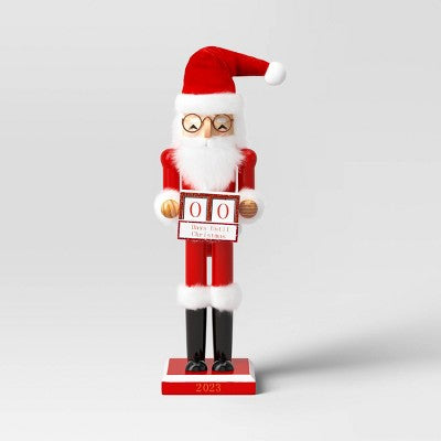  Santa Countdown Nutcracker Figure - Wondershop™