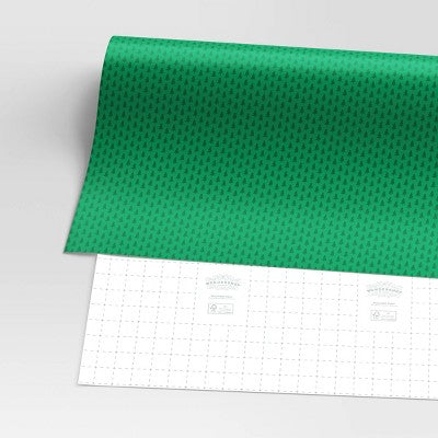  40" 220 Sq Ft Christmas Roll Wrap Green Trees On Green - Wondershop™