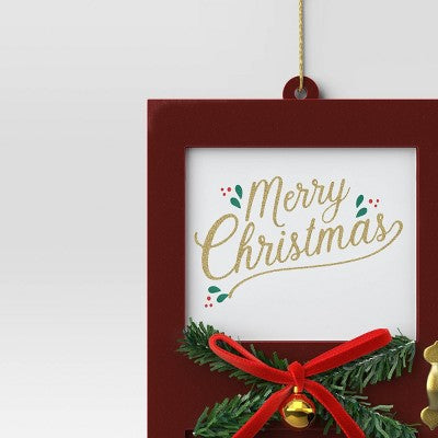  Christmas Wood Door "Merry Christmas" Ornament Red - Wondershop™