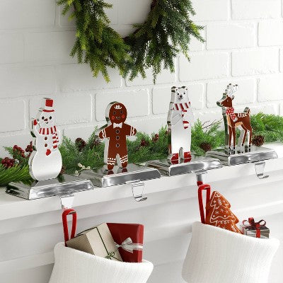  4ct Christmas Metal Character Stocking Holder - Wondershop™