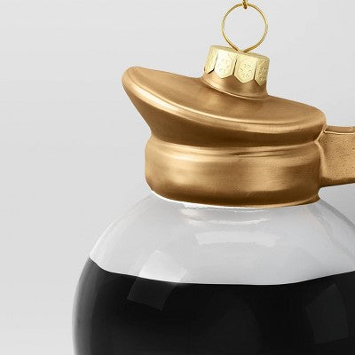  Christmas Glass Coffee Pot Ornament - Wondershop™