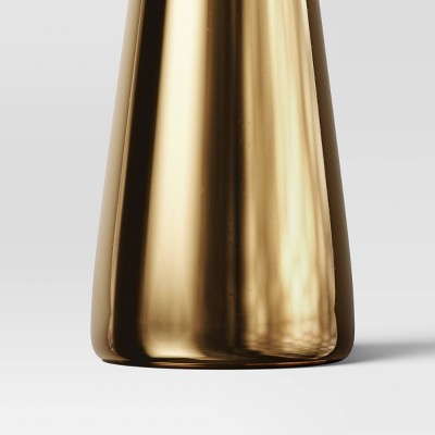  14.25" Plated Ceramic Cone Christmas Tree Sculpture - Wondershop™ Gold
