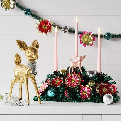  Christmas Plastic Deer Decor Gold - Wondershop™