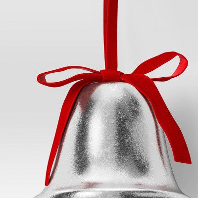  Christmas Metal Bell Ornament Silver - Wondershop™