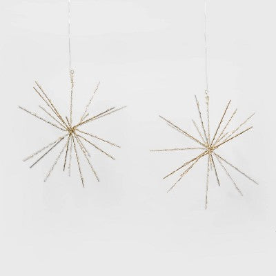  2pk Christmas LED Starburst Novelty Sculpture With 140 Warm White Twinkle Lights - Wondershop™
