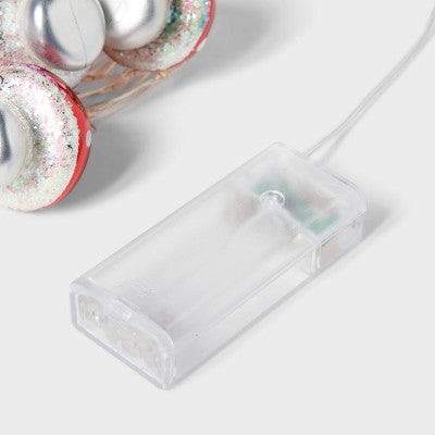  30ct LED Dewdrop With Red Mushrooms Christmas Indoor Novelty String Lights Warm White With Silver Wire - Wondershop™: Fairy Lights