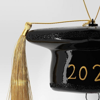  Christmas Glass Graduation Cap Ornament - Wondershop™