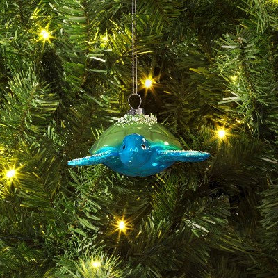  Christmas Glass Sea Turtle Ornament - Wondershop™