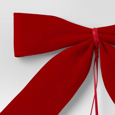  8ct 4.5" Velvet Christmas Bow Red - Wondershop™