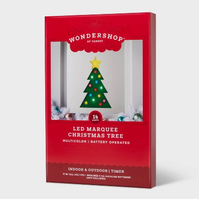  17" Marquee Christmas Tree Novelty Sculpture Light - Wondershop™