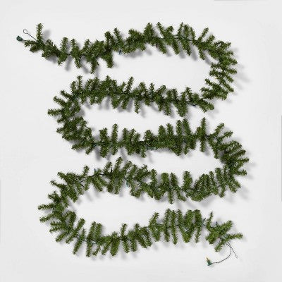  18' Pre-Lit Artificial Pine Bough Christmas Garland Green With Multicolor Lights - Wondershop™