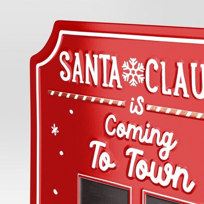  Christmas Santa Claus Is Coming To Town Countdown Sign - Wondershop™