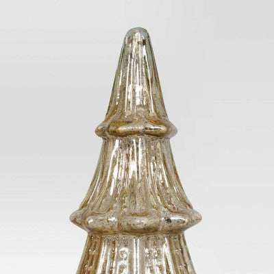  12" Christmas Mercury Lit Glass Tiered Classic Tree Decor - Wondershop™