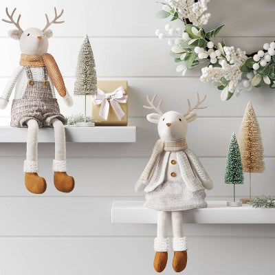  Christmas Fabric Reindeer Figural Boy - Wondershop™