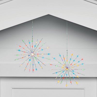  2pk Christmas LED Starburst Novelty 140 Lights Multicolor - Wondershop™