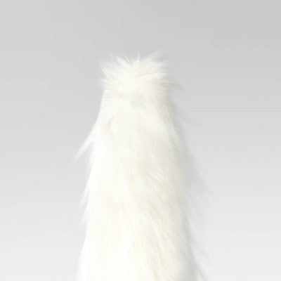  18" Faux Fur Christmas Tree Sculpture - Wondershop™ White
