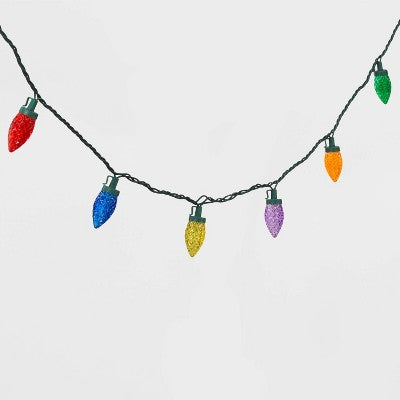  25ct LED C9 Faceted Christmas String Lights With Green Wire - Wondershop™