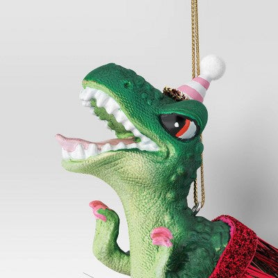  Christmas Tinsel Skirt Dino Ornament - Wondershop™