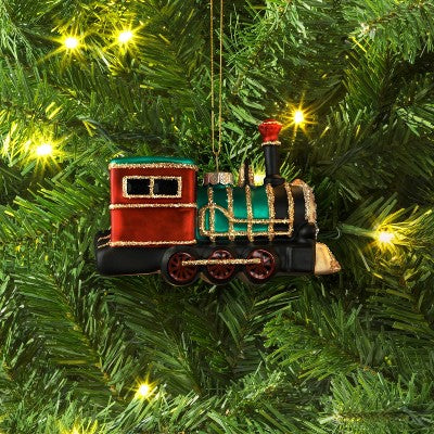  Christmas Glass Train Ornament - Wondershop™