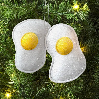  Christmas Fabric Eggs Ornament - Wondershop™