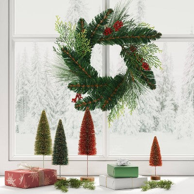  2pk Christmas Mini Wreath Red Berries - Wondershop™