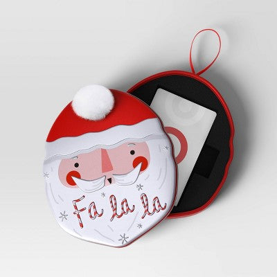  Christmas Wrap Essentials FA LA LA Santa Gift Card Tin - Wondershop™