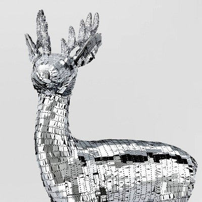  Christmas Silver Standing Deer Decor - Wondershop™