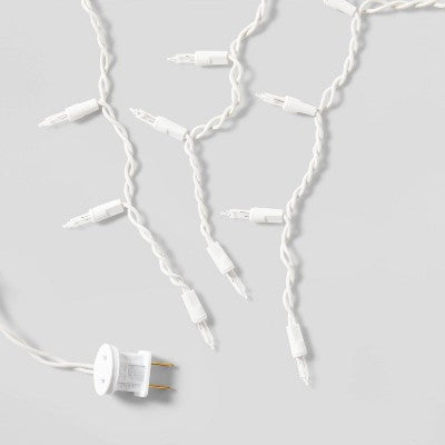  70ct LED Christmas Icicle Lights With White Wire - Wondershop™
