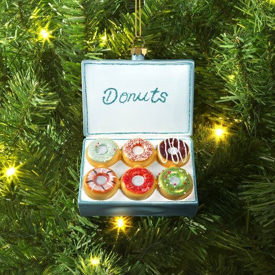  Christmas Glass Donut Box Ornament - Wondershop™